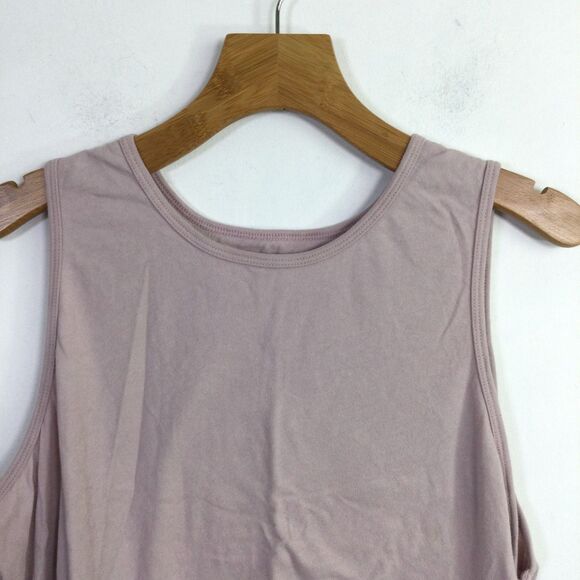 Calme Womens Cross Back Tank Top Sleeveless Organic Cotton Purple Size XXL NWT - Picture 2 of 16
